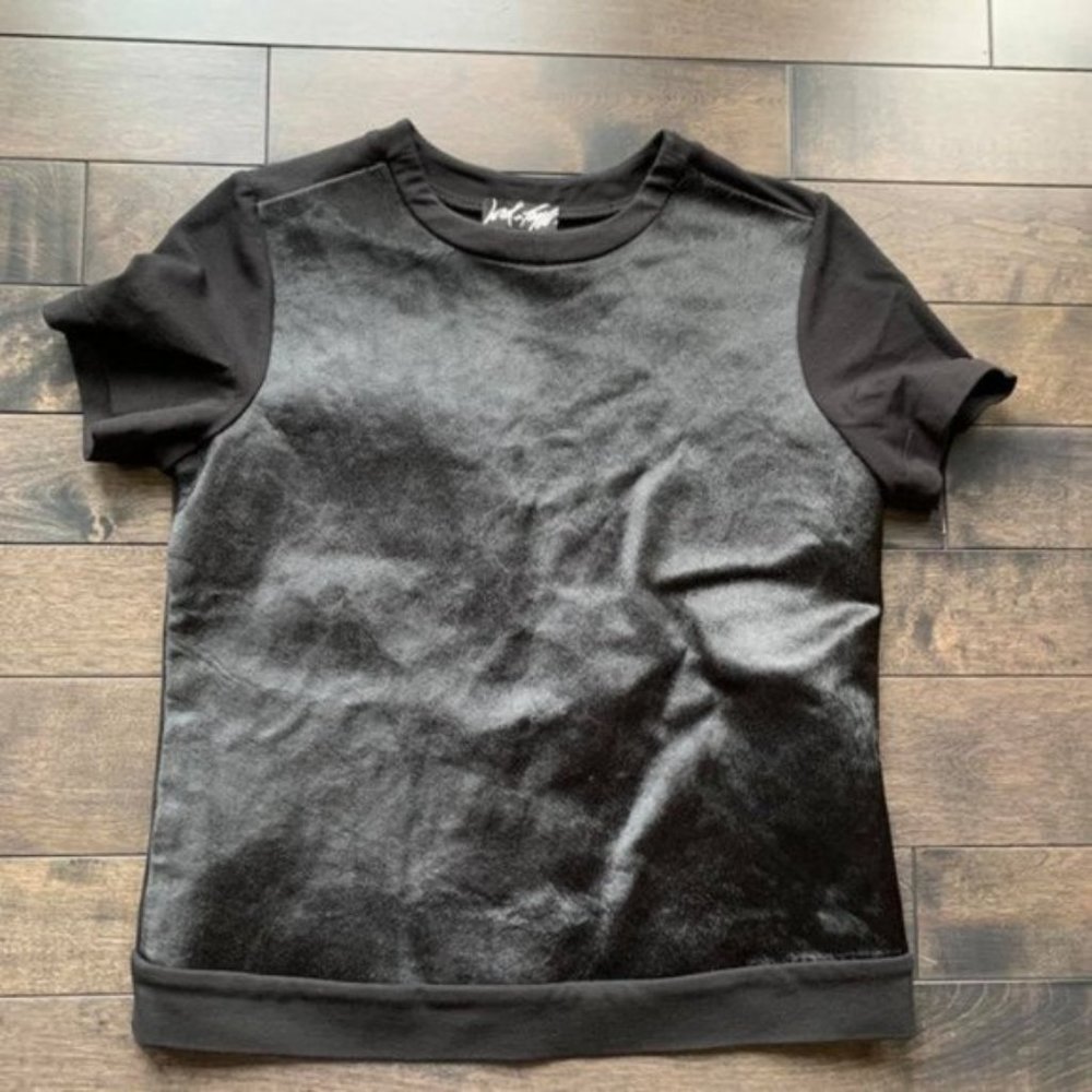 Lord and Taylor Leather Front Tee